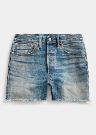 Ralph Lauren Cutoff Denim Shorts Dame Danmark (NYRSA8459)